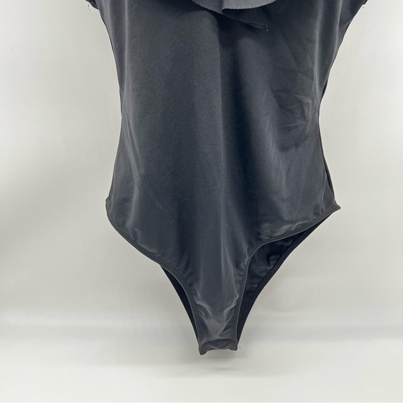 Zara Black Textured V-Neck Top - Picture 3 of 8